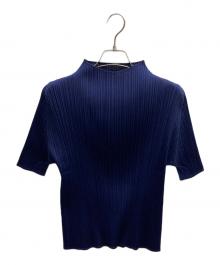 PLEATS PLEASE（プリーツプリーズ）の古着「プリーツカットソー / PP61JK152」｜ネイビー