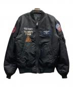 AVIREXアヴィレックス）の古着「TOMCAT MA-1フライトジャケット/783-3952033」｜ブラック