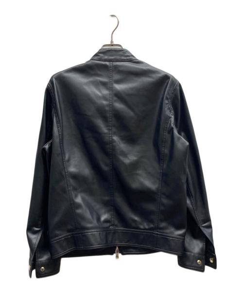EMMETI（エンメティ）EMMETI (エンメティ) フェイクレザージャケット ブラック サイズ:46の古着・服飾アイテム
