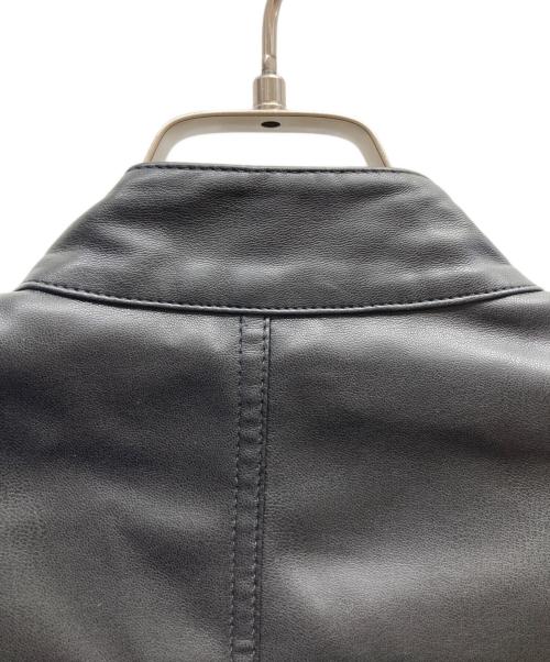 EMMETI（エンメティ）EMMETI (エンメティ) フェイクレザージャケット ブラック サイズ:46の古着・服飾アイテム