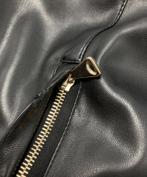 EMMETI（エンメティ）EMMETI (エンメティ) フェイクレザージャケット ブラック サイズ:46の古着・服飾アイテム