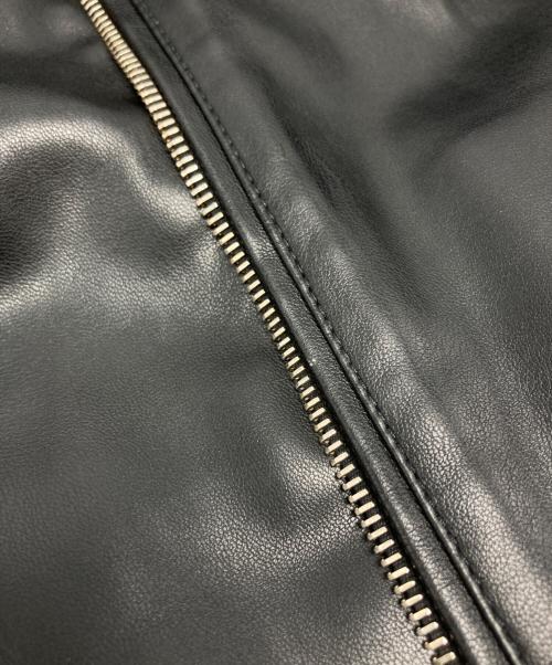 EMMETI（エンメティ）EMMETI (エンメティ) フェイクレザージャケット ブラック サイズ:46の古着・服飾アイテム