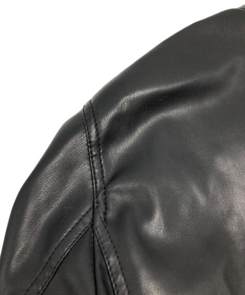 EMMETI（エンメティ）EMMETI (エンメティ) フェイクレザージャケット ブラック サイズ:46の古着・服飾アイテム