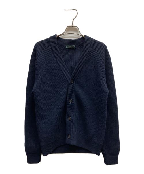 Zanone（ザノーネ）Zanone (ザノーネ) リブ編み ニット カーディガン/810126 ZN235 ネイビー サイズ:44の古着・服飾アイテム