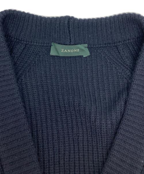 Zanone（ザノーネ）Zanone (ザノーネ) リブ編み ニット カーディガン/810126 ZN235 ネイビー サイズ:44の古着・服飾アイテム