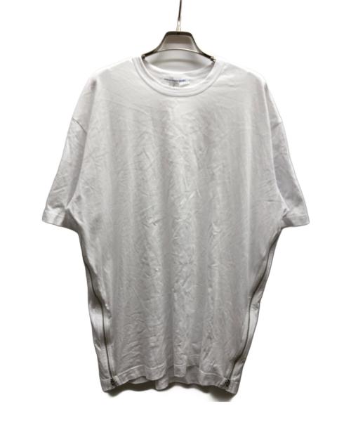 COMME des GARCONS SHIRT（コムデギャルソンシャツ）COMME des GARCONS SHIRT (コムデギャルソンシャツ) 26SS サイドジップ Tシャツ/FQ-T010 ホワイト サイズ:Lの古着・服飾アイテム