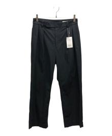 UNITED ARROWS（ユナイテッドアローズ）の古着「ガスボイル ギャバジン 2プリーツ ナチュラルトラウザース / 1114-1-558271-0930」｜ブラック
