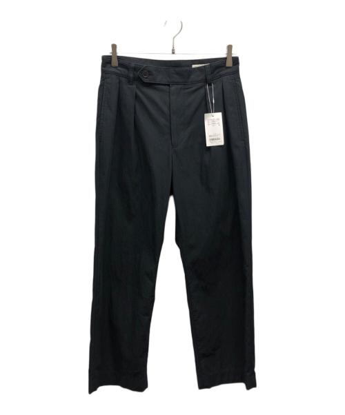 UNITED ARROWS（ユナイテッドアローズ）UNITED ARROWS (ユナイテッドアローズ) ガスボイル ギャバジン 2プリーツ ナチュラルトラウザース / 1114-1-558271-0930 ブラック サイズ:S 未使用品の古着・服飾アイテム
