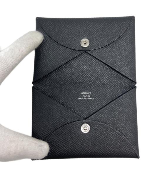 HERMES（エルメス）HERMES (エルメス) カルヴィ カードケース ブラック サイズ:₋の古着・服飾アイテム