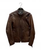 BURBERRY BLACK LABELバーバリーブラックレーベル）の古着「ラムレザーレザージャケット / D1F06-259-58」｜ブラウン