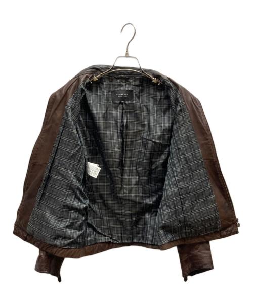 BURBERRY BLACK LABEL（バーバリーブラックレーベル）BURBERRY BLACK LABEL (バーバリーブラックレーベル) ラムレザーレザージャケット / D1F06-259-58 ブラウン サイズ:Mの古着・服飾アイテム
