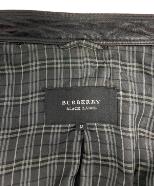 BURBERRY BLACK LABEL（バーバリーブラックレーベル）BURBERRY BLACK LABEL (バーバリーブラックレーベル) ラムレザーレザージャケット / D1F06-259-58 ブラウン サイズ:Mの古着・服飾アイテム
