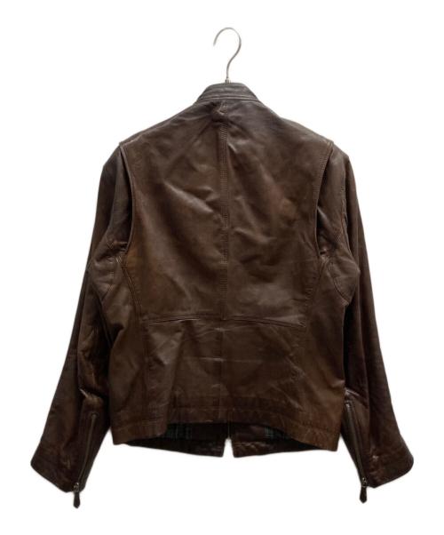 BURBERRY BLACK LABEL（バーバリーブラックレーベル）BURBERRY BLACK LABEL (バーバリーブラックレーベル) ラムレザーレザージャケット / D1F06-259-58 ブラウン サイズ:Mの古着・服飾アイテム