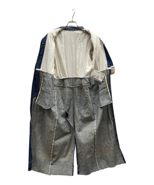 sacai（サカイ）sacai (サカイ) ジップアップ デニム ミックス ドレス/20-05152 インディゴ サイズ:2の古着・服飾アイテム