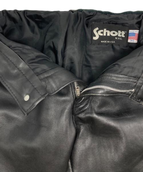 Schott（ショット）Schott (ショット) レザーパンツ ブラック サイズ:30の古着・服飾アイテム