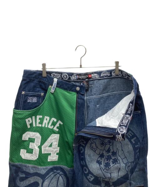 UNK DENIM（ユーエヌケー デニム）UNK denim (ユーエヌケー デニム) NBAパッチワークデニムパンツ インディゴ サイズ:40の古着・服飾アイテム