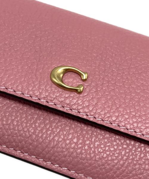 COACH（コーチ）COACH (コーチ) ミニトライフォールドウォレット ピンク サイズ:₋の古着・服飾アイテム