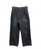PUBLIC TOKYOパブリックトウキョウ）の古着「PUBLIC DENIM RELAXWIDE」｜ブラック
