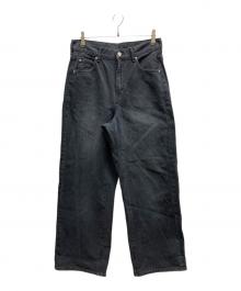PUBLIC TOKYO（パブリックトウキョウ）の古着「PUBLIC DENIM RELAXWIDE」｜ブラック