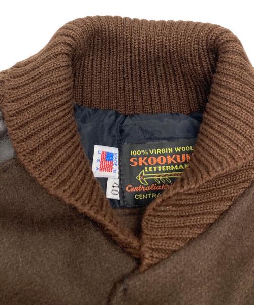 skookum（スクーカム）SKOOKUM (スクーカム) スタジャン ブラウン サイズ:40の古着・服飾アイテム