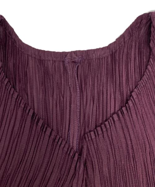 PLEATS PLEASE（プリーツプリーズ）PLEATS PLEASE (プリーツプリーズ) プリーツカーディガン/PP88-J0652 パープル サイズ:3の古着・服飾アイテム