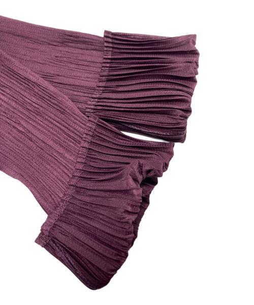 PLEATS PLEASE（プリーツプリーズ）PLEATS PLEASE (プリーツプリーズ) プリーツカーディガン/PP88-J0652 パープル サイズ:3の古着・服飾アイテム
