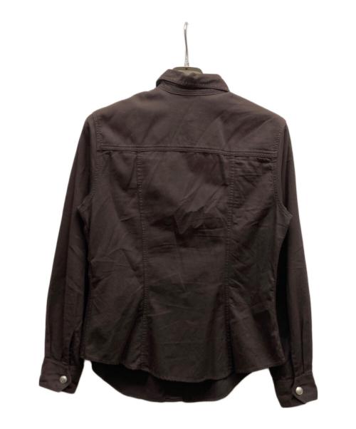 GUCCI（グッチ）GUCCI (グッチ) ロゴボタンシャツ ブラウン サイズ:Sの古着・服飾アイテム