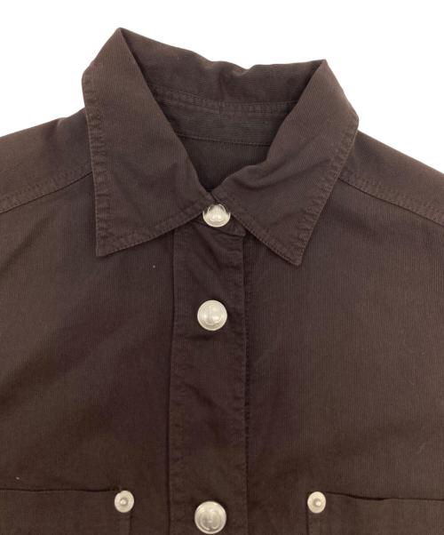 GUCCI（グッチ）GUCCI (グッチ) ロゴボタンシャツ ブラウン サイズ:Sの古着・服飾アイテム