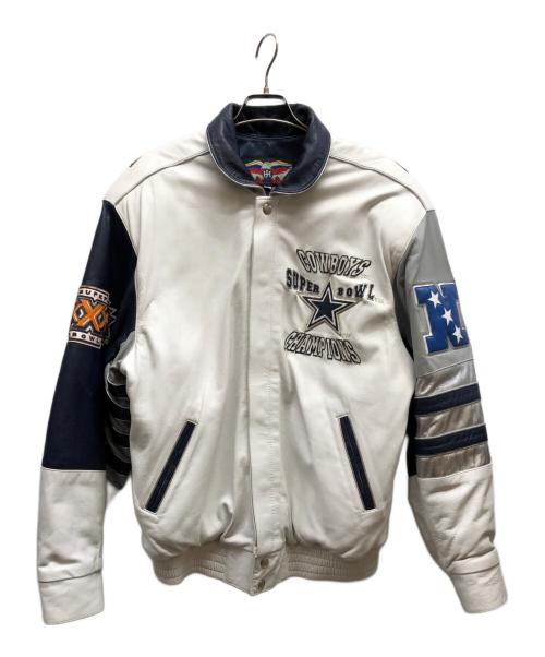 JEFF HAMILTON（ジェフハミルトン）JEFF HAMILTON (ジェフハミルトン) COWBOYSジャケット ホワイト サイズ:Lの古着・服飾アイテム