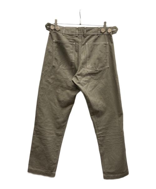 COMME des GARCONS HOMME PLUS（コムデギャルソンオムプリュス）COMME des GARCONS HOMME PLUS (コムデギャルソンオムプリュス) サイドベルトパンツ/PK-P063 グリーン サイズ:Sの古着・服飾アイテム