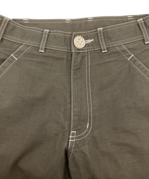 COMME des GARCONS HOMME PLUS（コムデギャルソンオムプリュス）COMME des GARCONS HOMME PLUS (コムデギャルソンオムプリュス) サイドベルトパンツ/PK-P063 グリーン サイズ:Sの古着・服飾アイテム