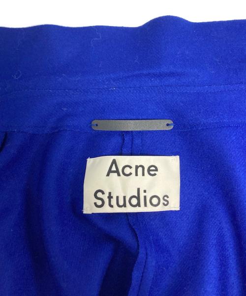 Acne studios（アクネ ストゥディオズ）ACNE STUDIOS (アクネ ストゥディオズ) カシミヤ混ウールラップコート ブルー サイズ:42の古着・服飾アイテム