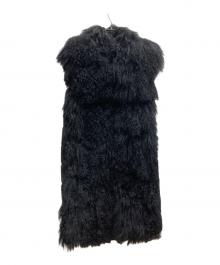 MONCLER（モンクレール）の古着「ファーパネル ダウンベスト/SOPHORA GILET/C20934893810」｜ブラック