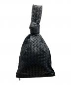 BOTTEGA VENETAボッテガベネタ）の古着「イントレチャートツイストハンドバッグ」｜ブラック