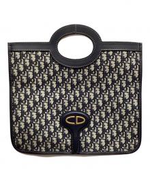 Christian Dior（クリスチャン ディオール）の古着「ディオールオブリーク2WAYクラッチバッグ/M8604CTZQ」｜ネイビー
