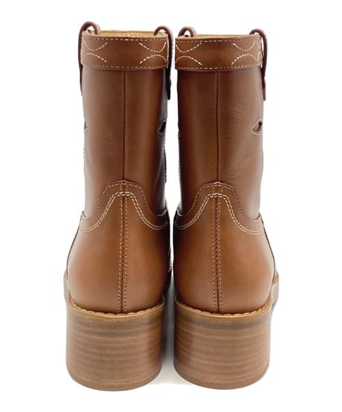 CELINE（セリーヌ）CELINE (セリーヌ) ファルコアンクルブーツ ブラウン サイズ:37.5の古着・服飾アイテム