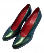 CELINEセリーヌ）の古着「Iridescent Pumps」｜グリーン