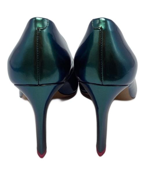 CELINE（セリーヌ）CELINE (セリーヌ) Iridescent Pumps グリーン サイズ:36.5の古着・服飾アイテム