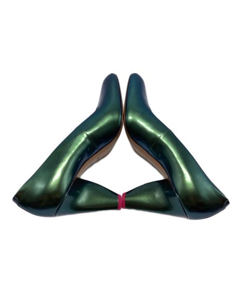 CELINE（セリーヌ）CELINE (セリーヌ) Iridescent Pumps グリーン サイズ:36.5の古着・服飾アイテム
