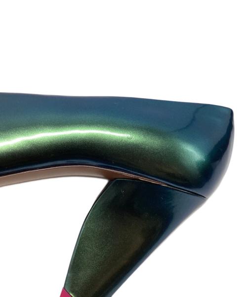 CELINE（セリーヌ）CELINE (セリーヌ) Iridescent Pumps グリーン サイズ:36.5の古着・服飾アイテム