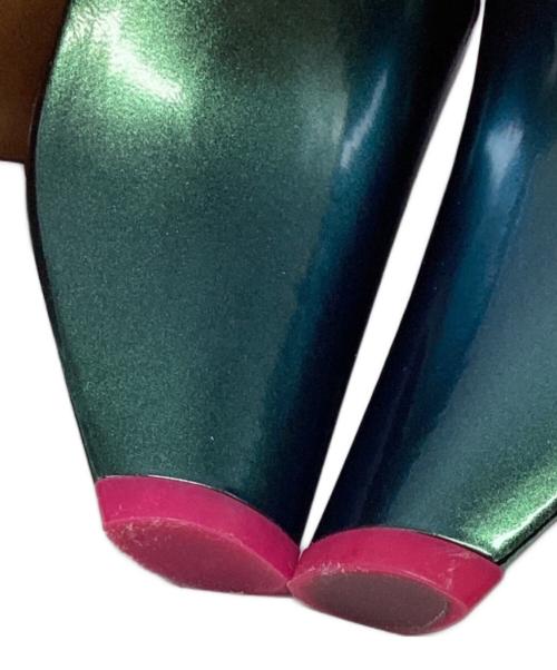 CELINE（セリーヌ）CELINE (セリーヌ) Iridescent Pumps グリーン サイズ:36.5の古着・服飾アイテム
