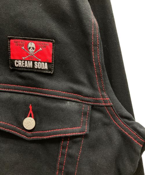 CREAM SODA（クリームソーダ）CREAM SODA (クリームソーダ) デニムジャケット ブラック サイズ:XLの古着・服飾アイテム