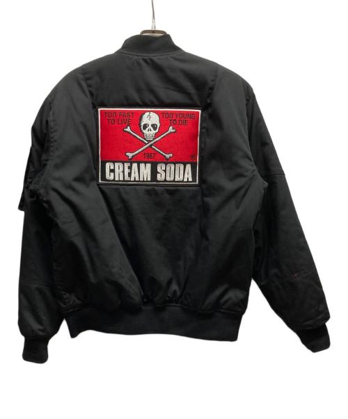 CREAM SODA（クリームソーダ）CREAM SODA (クリームソーダ) MA-1ジャケット ブラック サイズ:3Lの古着・服飾アイテム