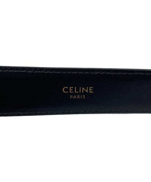 CELINE（セリーヌ）CELINE (セリーヌ) Triomphe Belt/25ｍｍ/F・NE・2201 ブラック サイズ:90ｃｍの古着・服飾アイテム