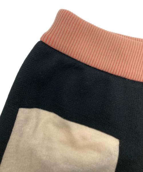 PLEATS PLEASE（プリーツプリーズ）PLEATS PLEASE (プリーツプリーズ) バイカラーニットパンツ/PP52-KF571 ブラック サイズ:-の古着・服飾アイテム