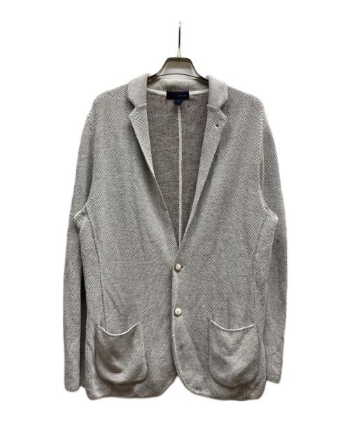 LARDINI（ラルディーニ）LARDINI (ラルディーニ) コットンニットテーラードジャケット/JMLJM19 グレー サイズ:Mの古着・服飾アイテム