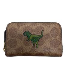 COACH（コーチ）の古着「エッセンシャル スモール ジップ アラウンド カード ケース/CZ119」｜ブラウン