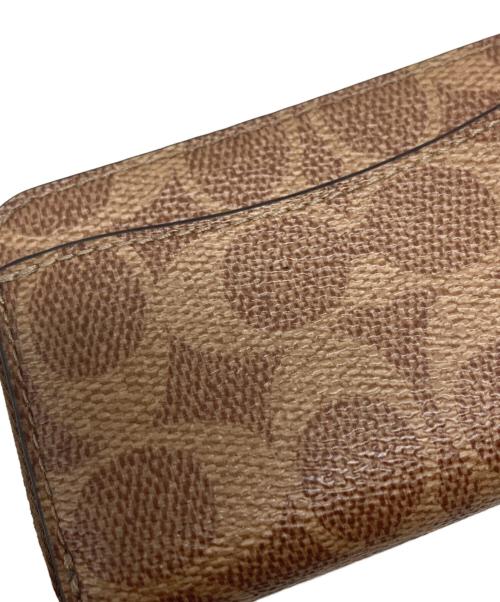COACH（コーチ）COACH (コーチ) エッセンシャル スモール ジップ アラウンド カード ケース/CZ119 ブラウン サイズ:₋の古着・服飾アイテム