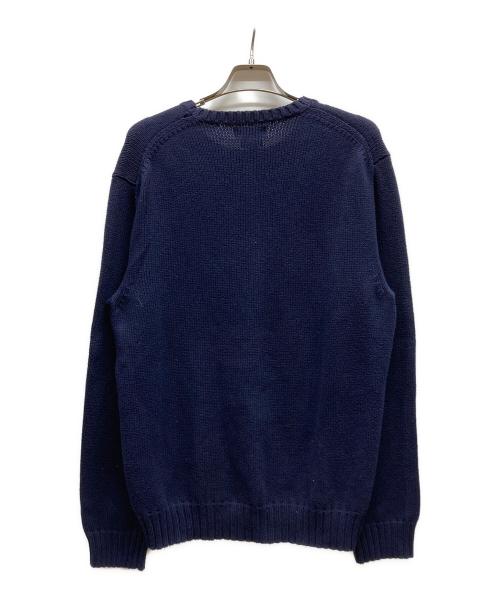 POLO RALPH LAUREN（ポロ・ラルフローレン）POLO RALPH LAUREN (ポロ・ラルフローレン) アイコニックフラッグセーター ネイビー サイズ:Mの古着・服飾アイテム