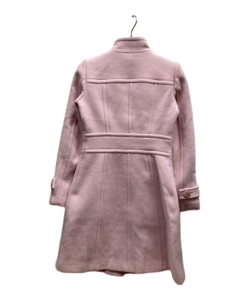 BURBERRY BLUE LABEL（バーバリー ブルー レーベル）BURBERRY BLUE LABEL (バーバリー ブルー レーベル) アンゴラ混裏地チェックコート/ FNF65-856-12 ピンク サイズ:36の古着・服飾アイテム
